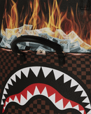 SPRAYGROUND 'Bag Of Money On Fire' Backpack (910B7675NSZ)