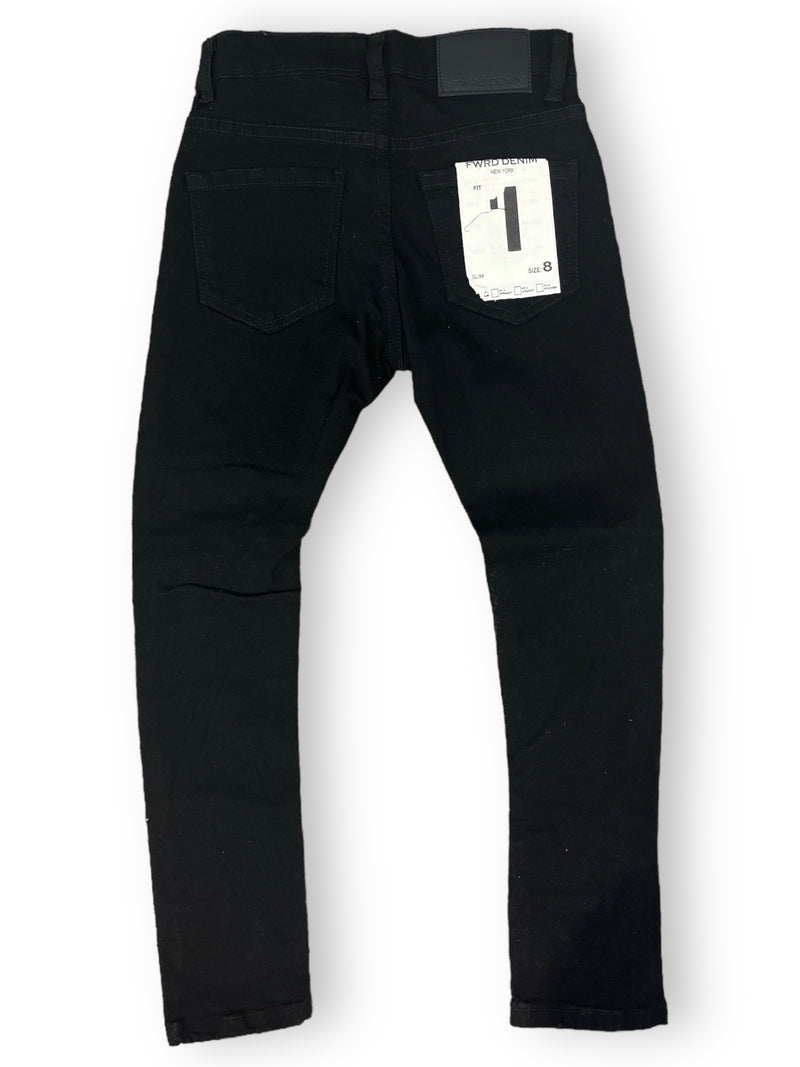 FWRD Kids 'Gashed' Denim (Jet Black) FW-33705K - FRESH N FITTED-2 INC