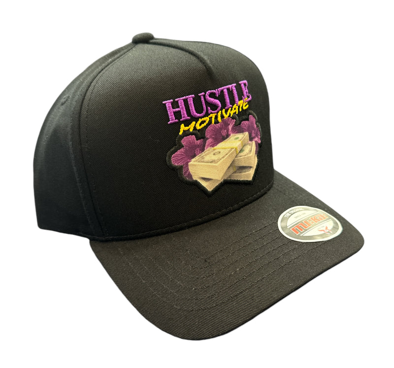 Muka 'Hustle Motivate' Snapback Hat (Black) S4430