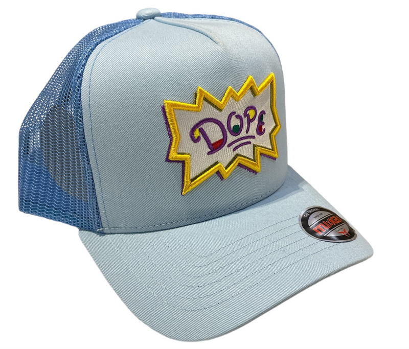 Muka 'Dope' Trucker Hat (Baby Blue) TN5321B - FRESH N FITTED-2 INC