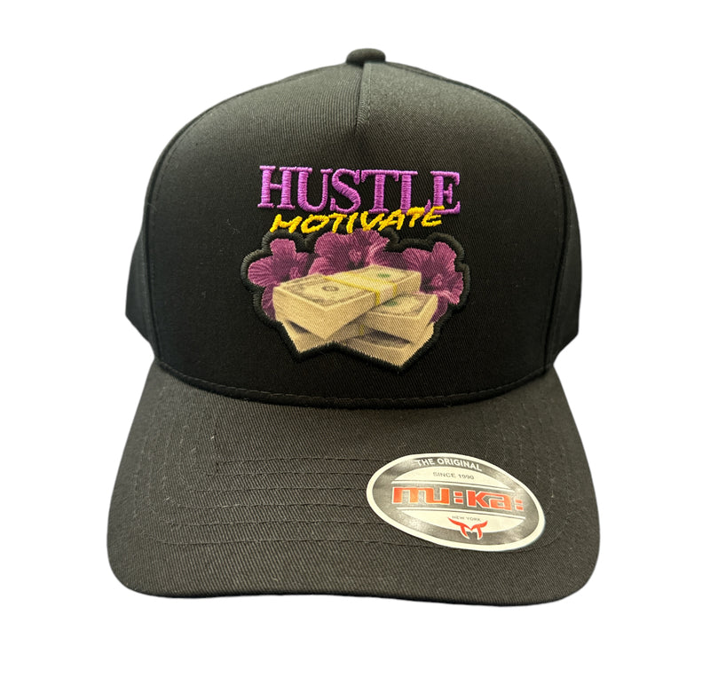 Muka 'Hustle Motivate' Snapback Hat (Black) S4430