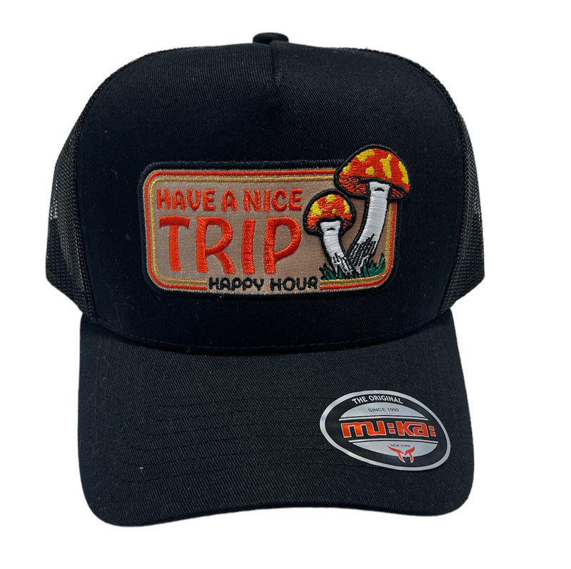 Muka 'Trip' Trucker Hat (Black) TN5332B - FRESH N FITTED-2 INC