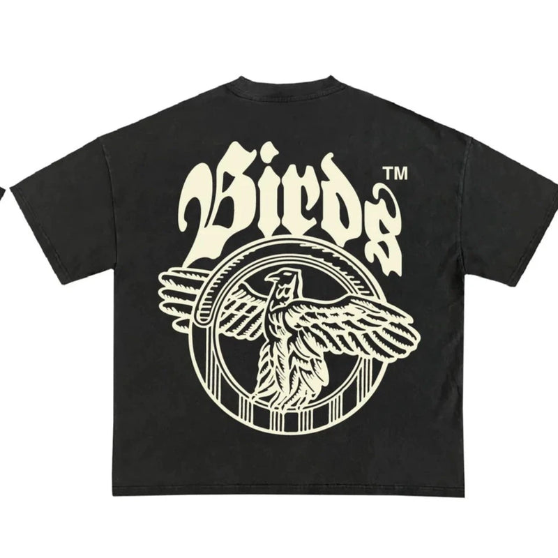 Birds "Militare" Stone Oversized Industrial S/S T-Shirt - FRESH N FITTED-2 INC