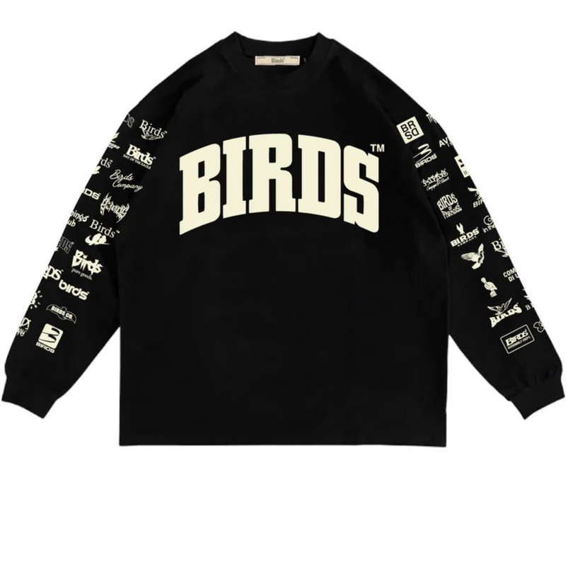 Birds "Overload" Onyx Oversized Ultra-Premium Box Long Sleeve Shirt