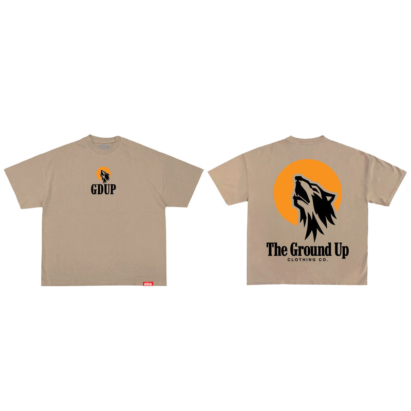 The Ground Up 'GDUP Logo' T-Shirt (Beige) - FRESH N FITTED-2 INC
