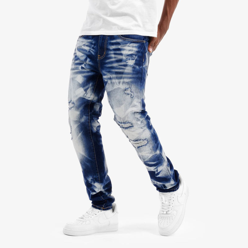 Copper Rivet 'Rip' Heavy Bleach Wash Denim (LSB) 533010