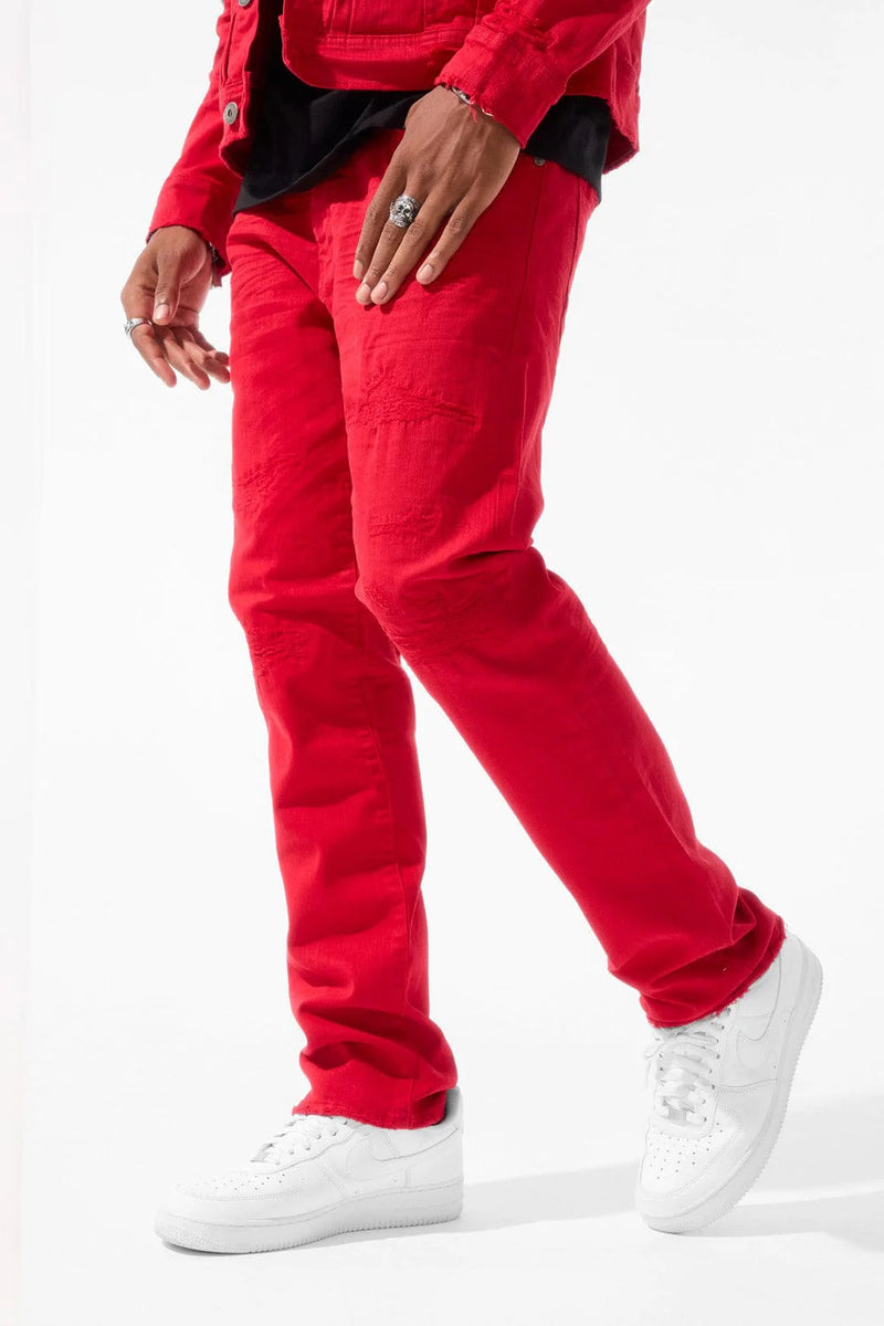 Jordan Craig Collins Denim W/ Shreds (Red) JC990R