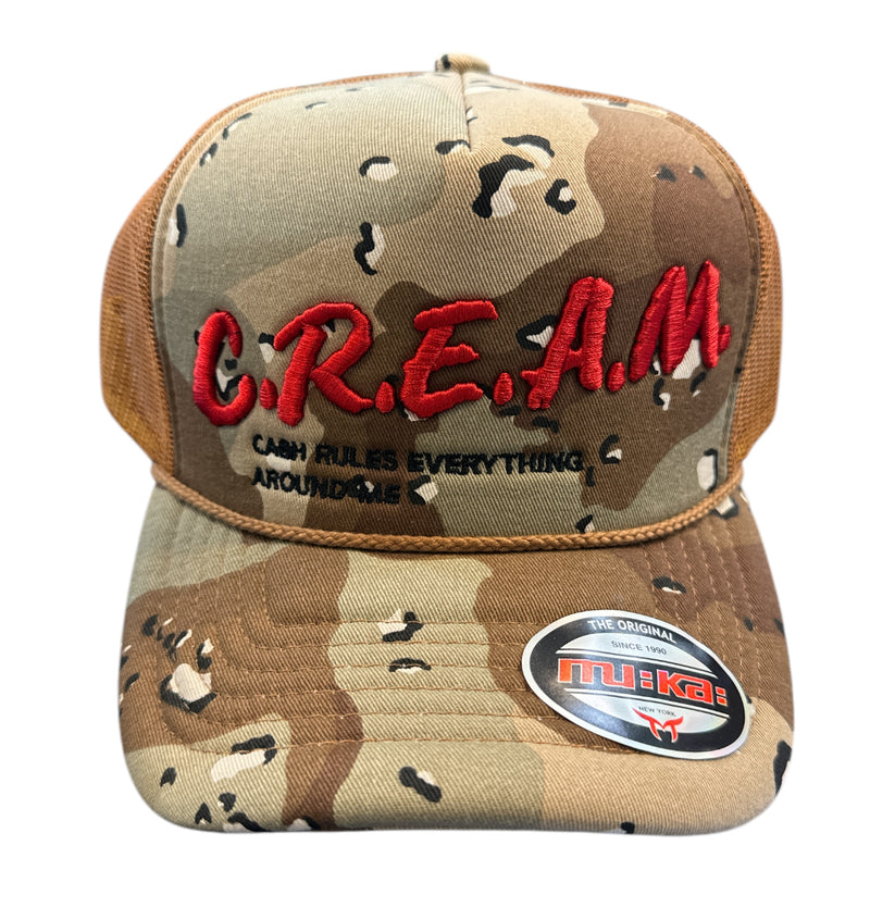 MUKA 'Cream' Trucker Hat (Sand Desert) MUM2245