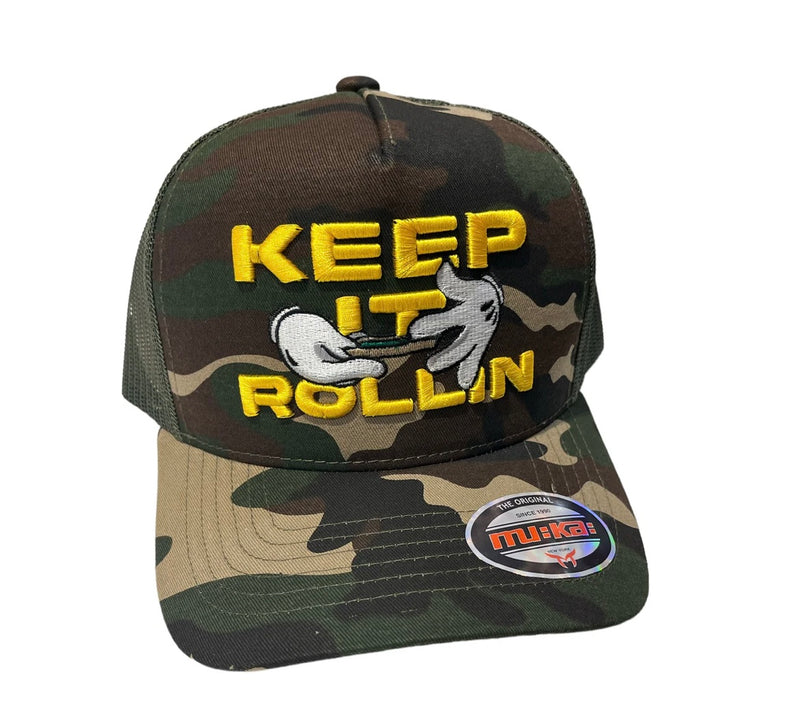 Muka 'Keep It Rolling' Trucker Hat (Camo) TN5316B - FRESH N FITTED-2 INC