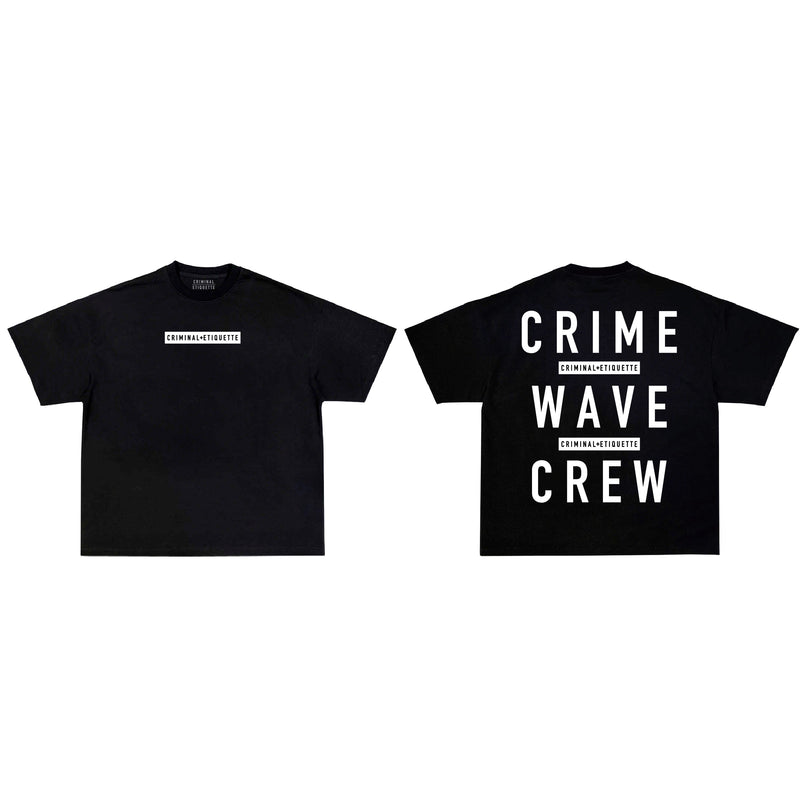 Criminal Etiquette 'CRMNL CREW' T-Shirt (Black) - FRESH N FITTED-2 INC