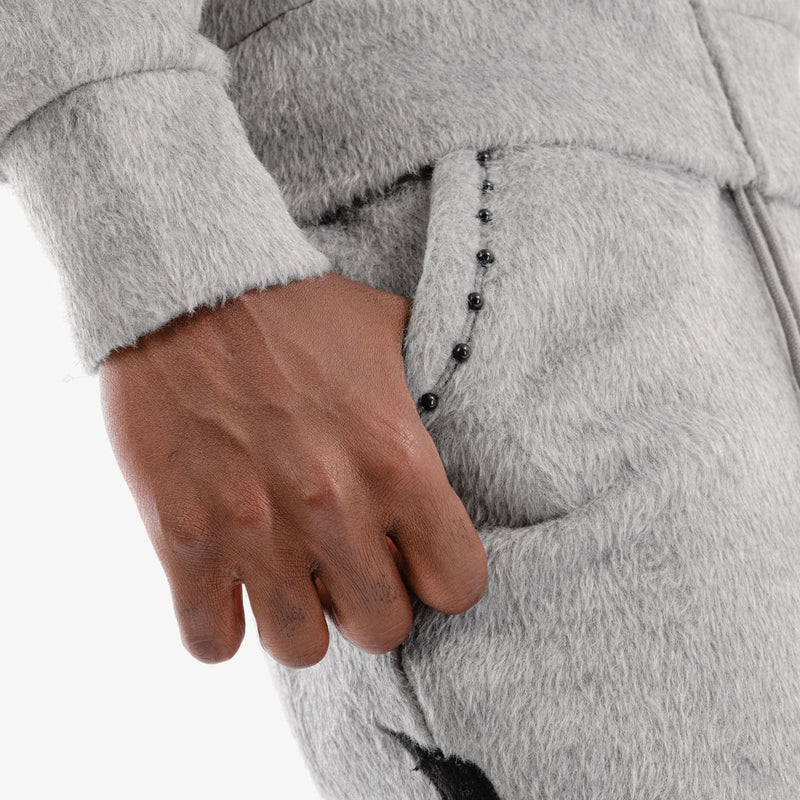 Copper Rivet 'Saints' Mohair Pearl Stacked Sweat Pants (Gray) 531581