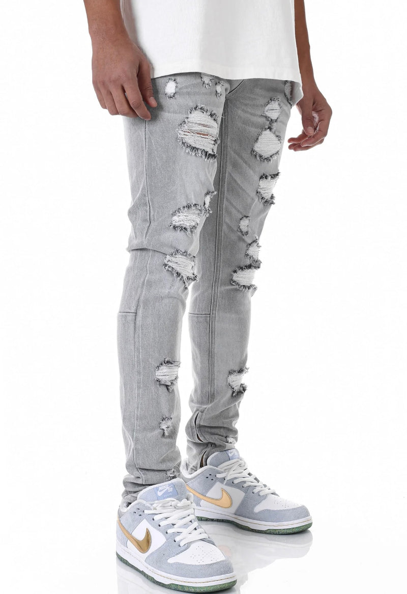 KDNK 'Ankle Zippers' Denim (Grey) KND4300