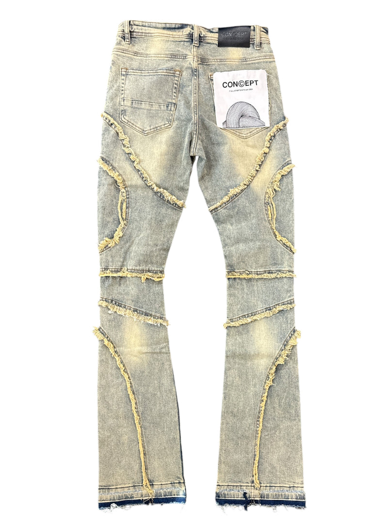 Concept LA 'Enzo' Stacked Jeans (Vintage Blue) J-044