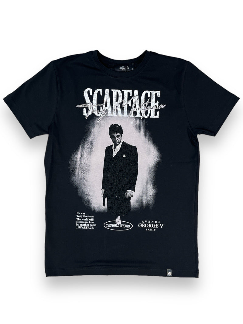 George V 'Scarface' Tee (Black) GV-S2744 - FRESH N FITTED-2 INC