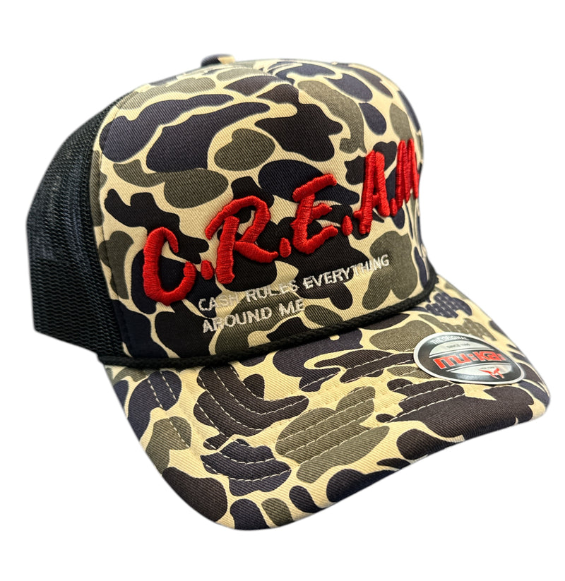 MUKA 'Cream' Trucker Hat (Grey Duck) MUM2245