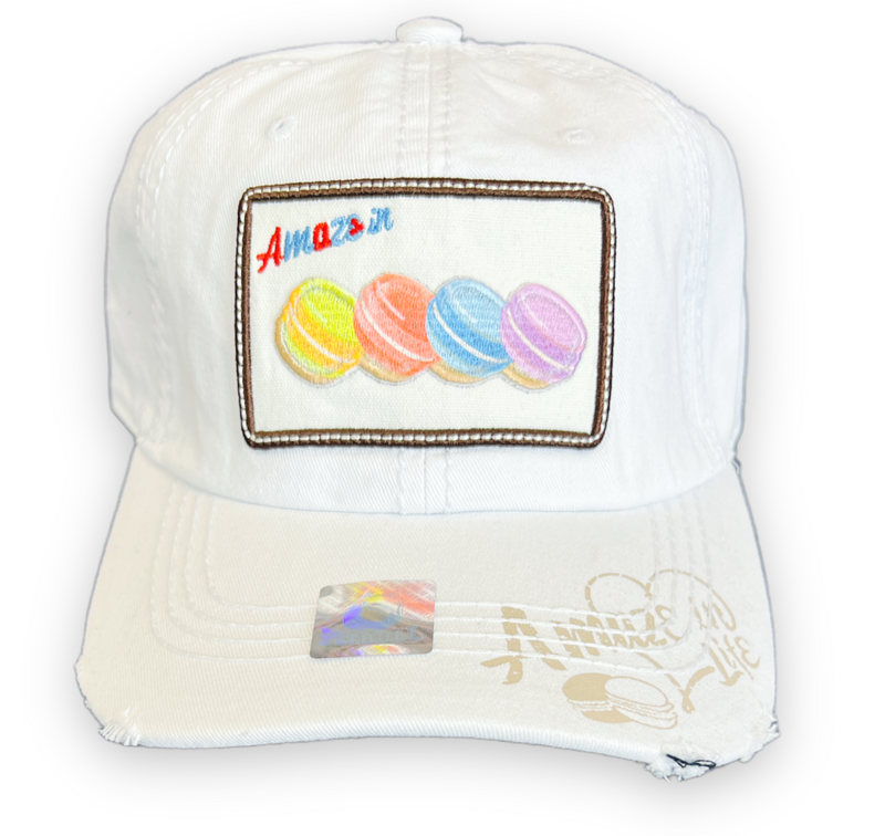 Pitbull Amaze In Life 'Macaron Patch' Washed Cotton Hat (White) FD3MCWH - FRESH N FITTED-2 INC