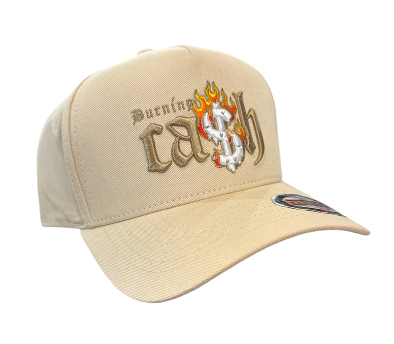 MUKA 'Burning Cash' Snapback Hat (Oatmeal) S4455