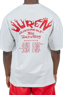 Juren 'Blocking Out The Bad Vibes' T-Shirt (White) - FRESH N FITTED
