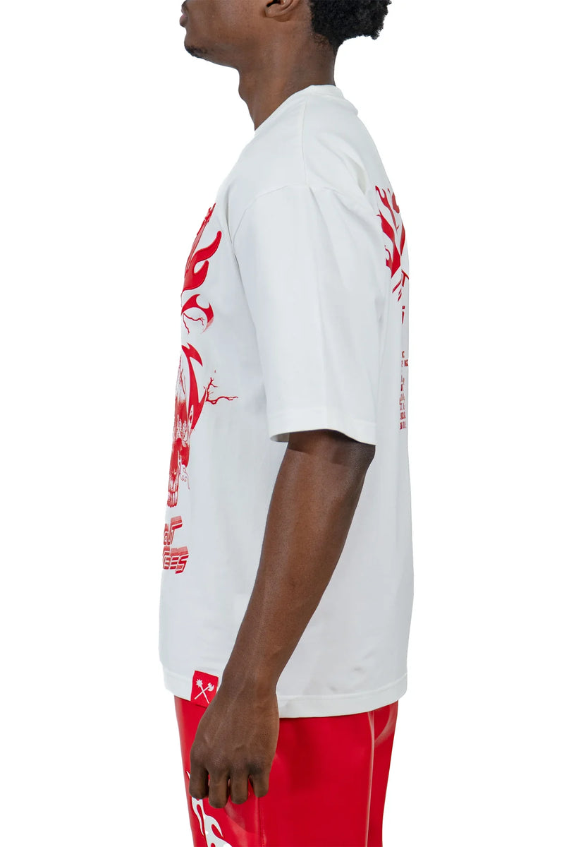 Juren 'Blocking Out The Bad Vibes' T-Shirt (White)