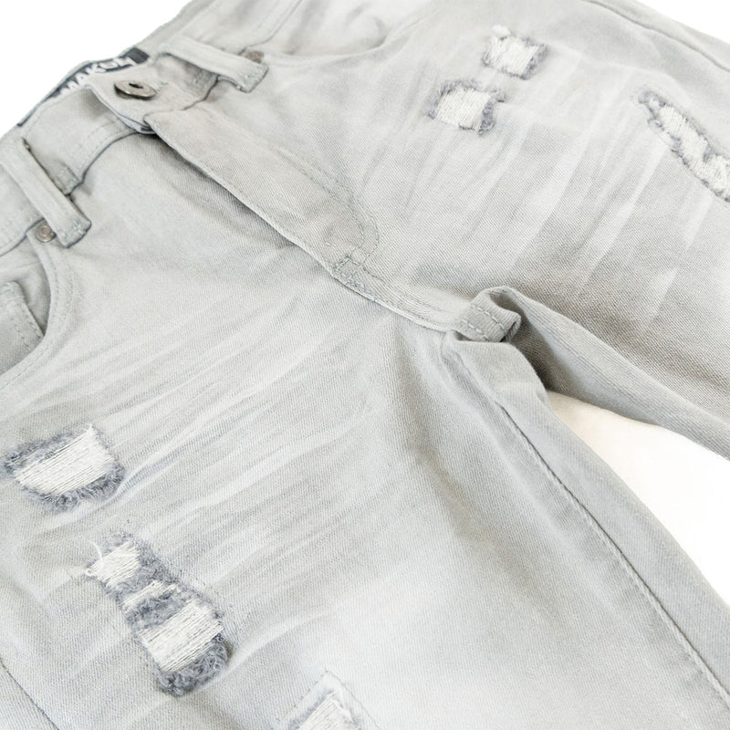 Makobi Kids "Jacob" Stacked Denim (Gray) B1979