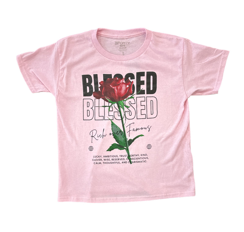 3FORTY Kids 'Blessed' T-Shirt (Pink) - Fresh N Fitted Inc
