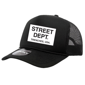 PG Apparel 'Street Dept'Trucker Hat (Black) STDPT200 - Fresh N Fitted Inc