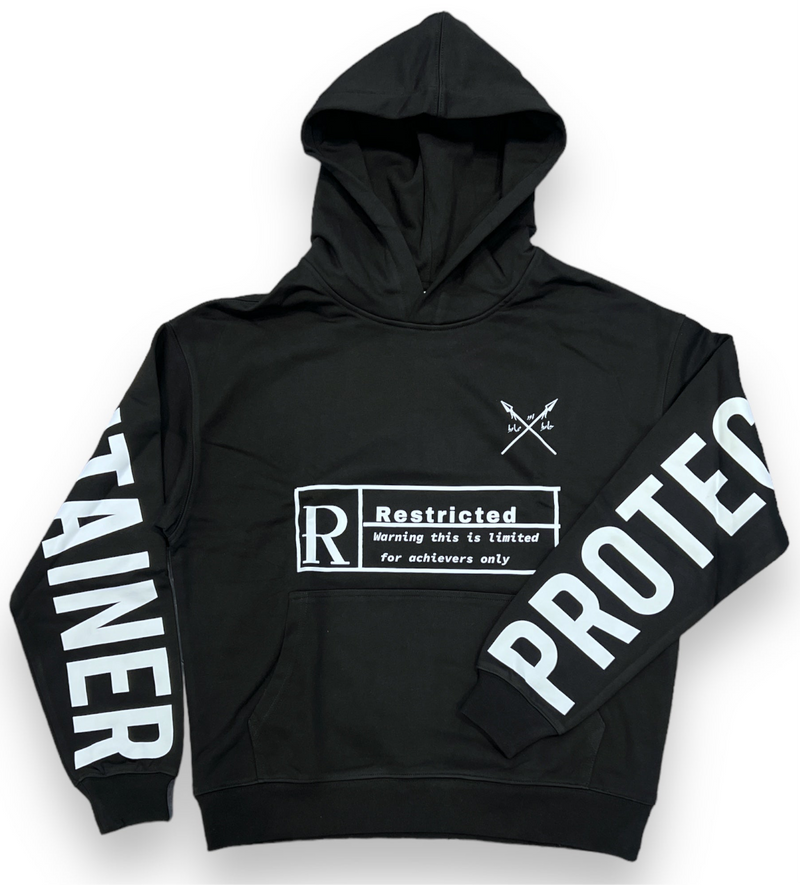 Protector and Maintainer 'Rated R' French Terry Pullover Hoodie (Black)