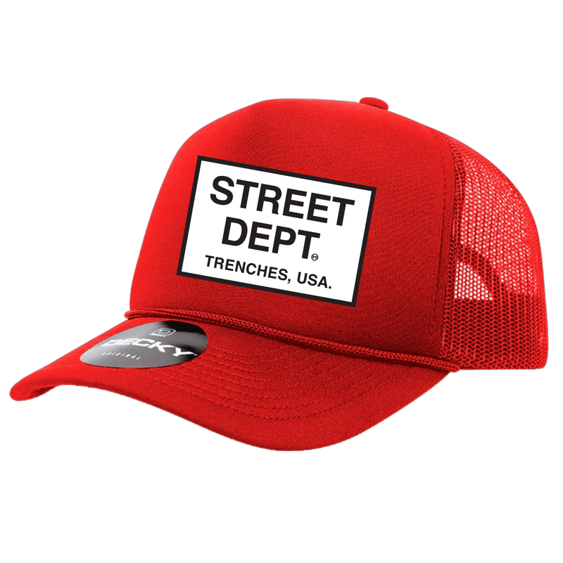 PG Apparel 'Street Dept'Trucker Hat (Red) STDPT200 - Fresh N Fitted Inc 2