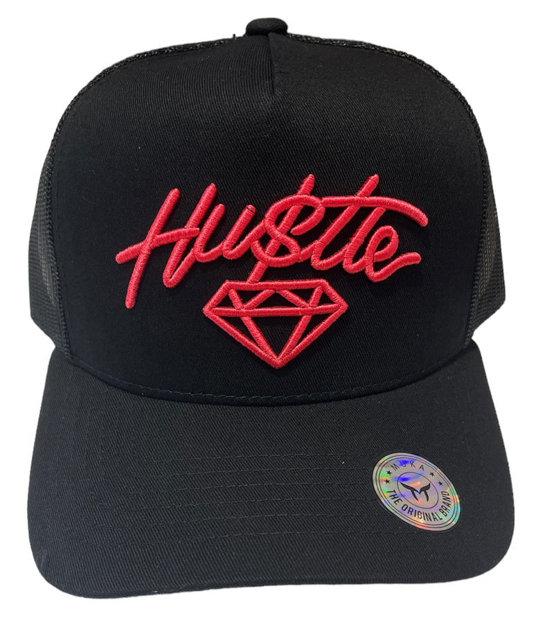 MUKA 'Hustle' Mesh Trucker Hat (Black) MUM2239 - FRESH N FITTED-2 INC