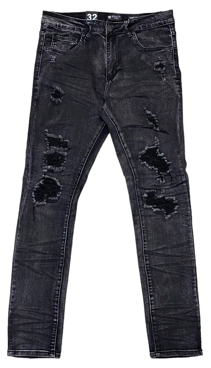 Waimea 'Rip & Repair' Denim (Black Wash) M5759D