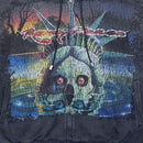 Rare Peace 'SOS' Oversized Rhinestone Cropped Hoodie (Dark Grey) RK5032