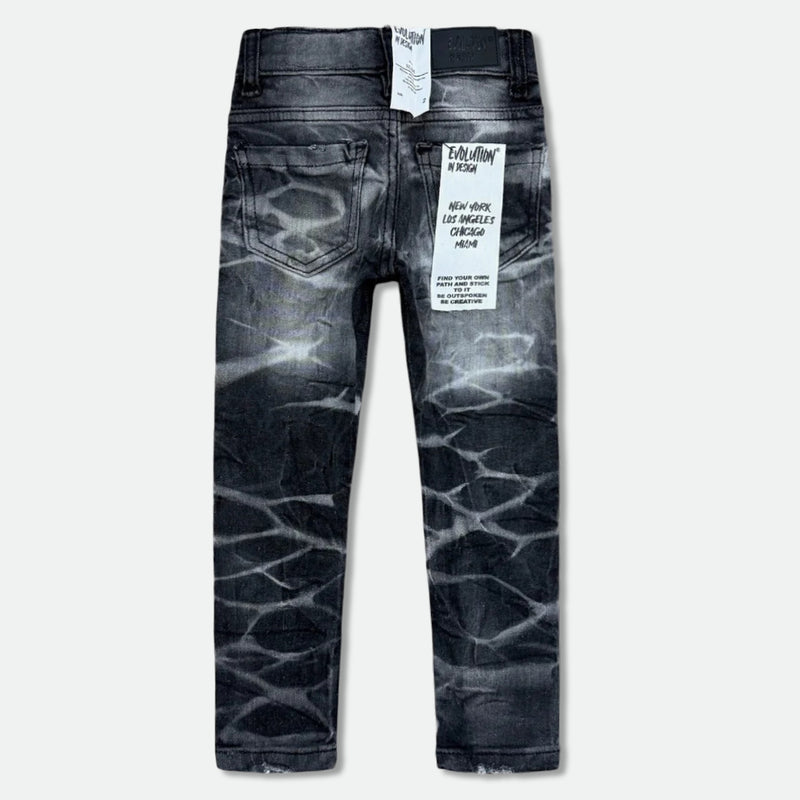 Evolution Kids 'Rip & Repair' Legacy Denim (Washed Black) EV-330207K