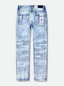Evolution 'Marked' Slim Straight Denim (Ice Blue) EV-330245 - FRESH N FITTED