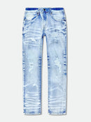 Evolution 'Marked' Slim Straight Denim (Ice Blue) EV-330245 - FRESH N FITTED