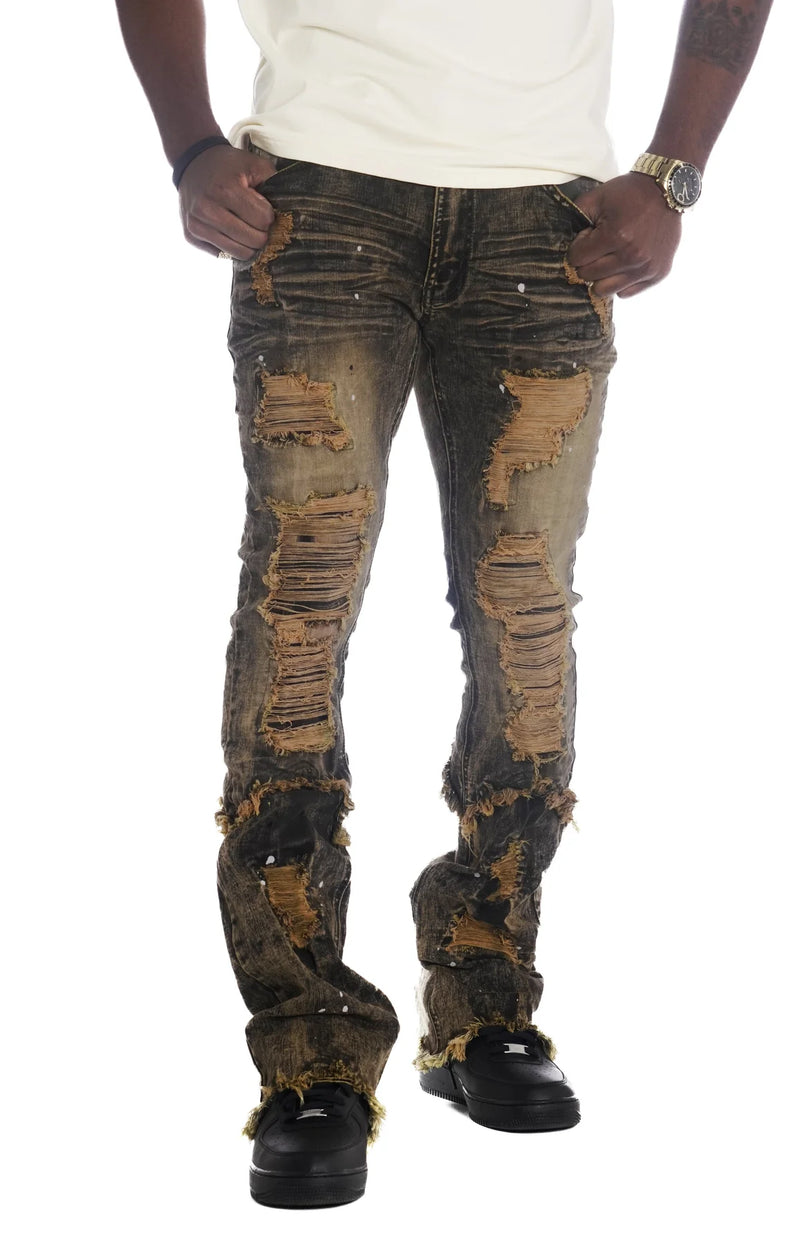 Frost Originals 'Rogue' Stacked Denim (Olive) F1788 - Fresh N Fitted Inc