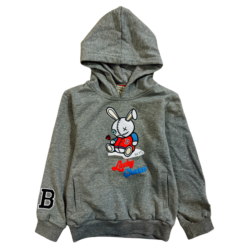 BKYS Kids 'Lucky Charm Bomber' Hoodie (H.Grey) H426B/T - Fresh N Fitted Inc