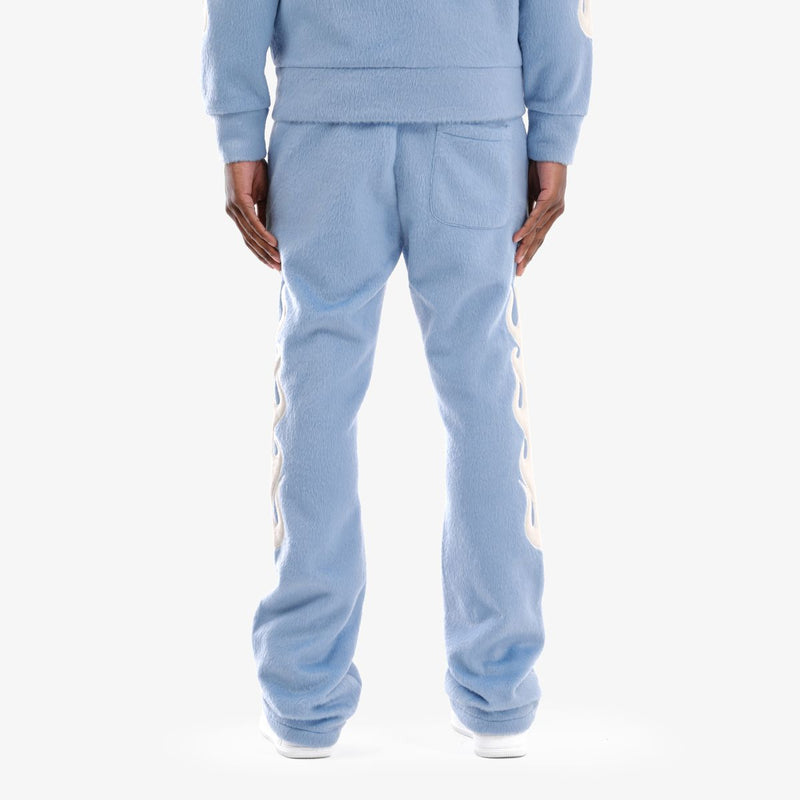 Copper Rivet 'Saints' Mohair Pearl Stacked Sweat Pants (Light Blue) 531581