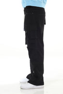 Stylo black buckled baggy cargo denim black VTR-3 left side