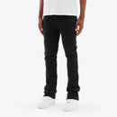 Copper Rivet '3D Whiskered' Flare Twill Denim (Black) 533205 - FRESH N FITTED
