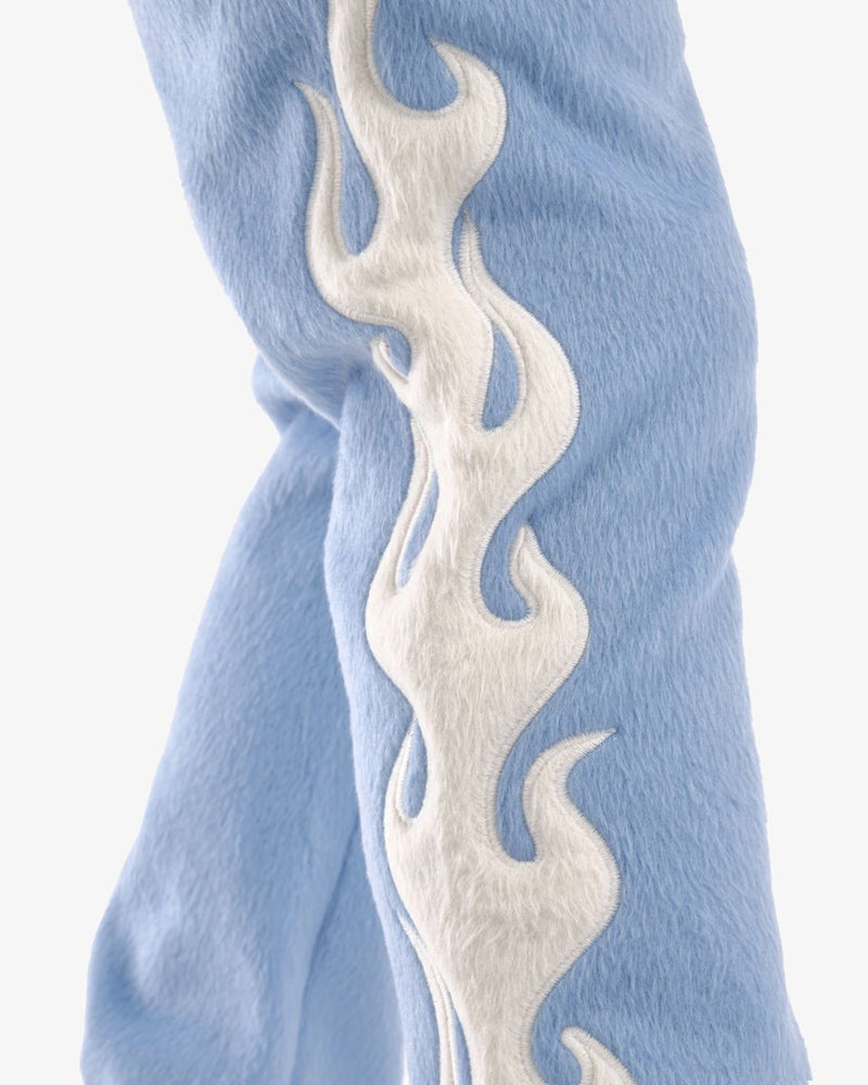 Copper Rivet 'Saints' Mohair Pearl Stacked Sweat Pants (Light Blue) 531581