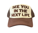 KML ‘NEXT LIFE' Trucker Hat (Cream/Mocha) - FRESH N FITTED