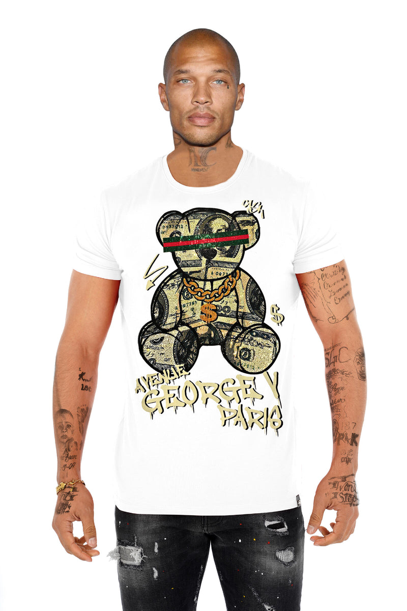 George V 'Cash Bear' Tee (White) GV-S2741