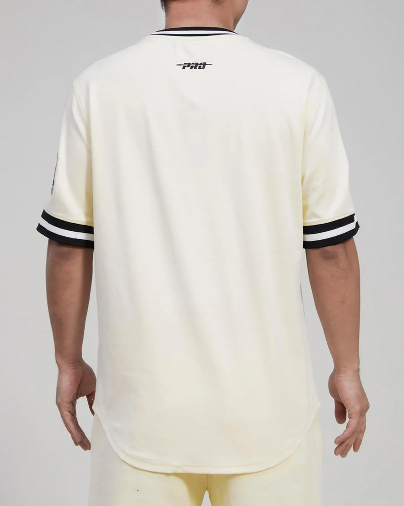Pro Standard Las Vegas Raiders Retro Classic Striped T-Shirt (Egg/Black) FOR143566 - Fresh N Fitted Inc