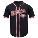 San Francisco 49ers 'Script Tail' Button Down Shirt (Black) - FRESH N FITTED