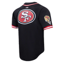 San Francisco 49ers 'Script Tail' Button Down Shirt (Black) - FRESH N FITTED