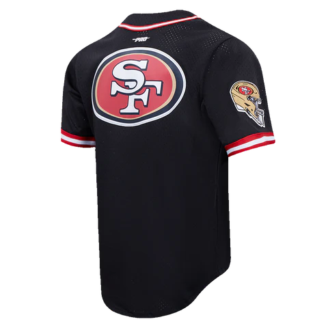 San Francisco 49ers 'Script Tail' Button Down Shirt (Black)