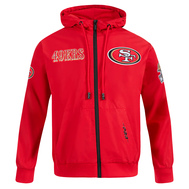 Pro Standard San Francisco 49ers 'Classic Wind Suit' Full Zip Hoodie (Red) - FRESH N FITTED