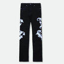 FWRD 'Lavish' Embroider Stacked Denim(Jet Black) FW-330128A - FRESH N FITTED