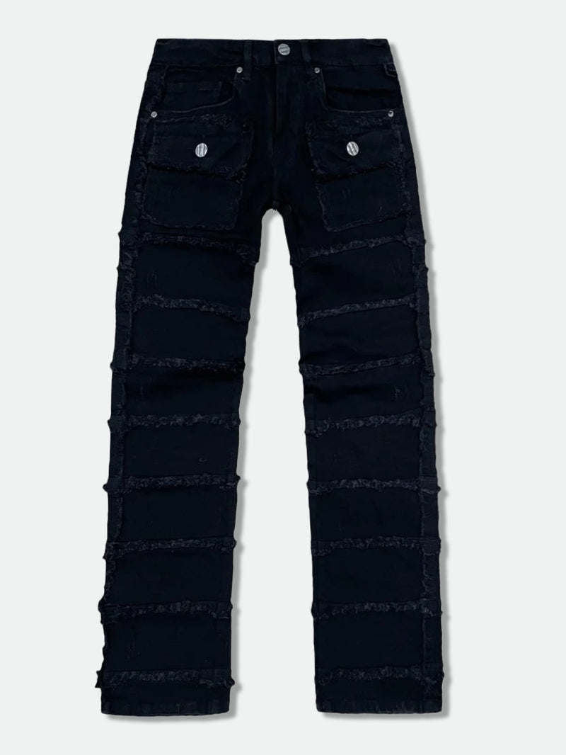FWRD 'Patchwork True Stacked Denim' FW-33958A (Jet Black