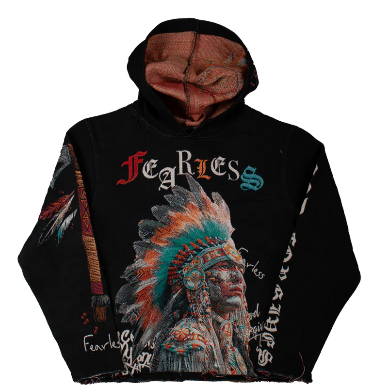 Majestik 'Fearless Pride' Tapestry Hoodie (Black) TH2411